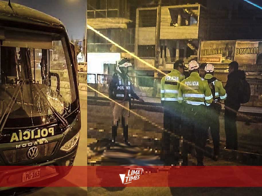 fiscalia investiga muerte de adulto mayor atropellado por bus Policia PNP