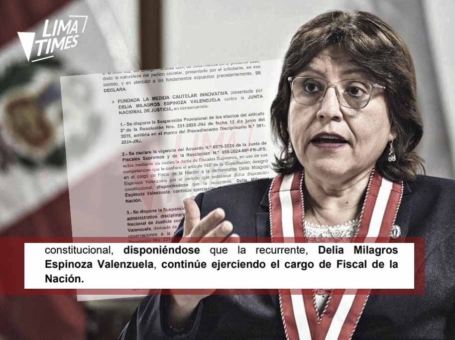 delia espinoza poder judicial juzgado constitucional reposición fiscal de la nación - 2025