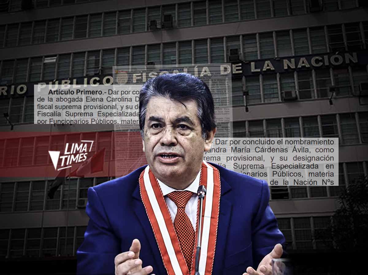 Remueven a fiscales que investigaban a Tomás Gálvez y Patricia Benavides