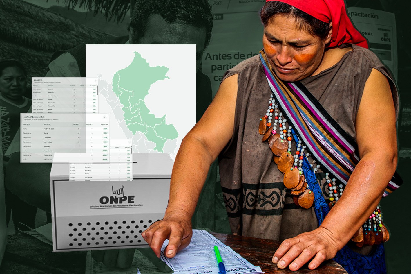 elecciones municipales perú - mapa desigualdad política - wilber huacasi - mongabay latam