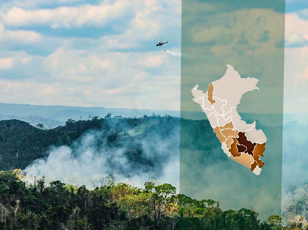 Perú: medio centenar de incendios forestales afecta al menos a 13 regiones y se extienden por territorios indígenas